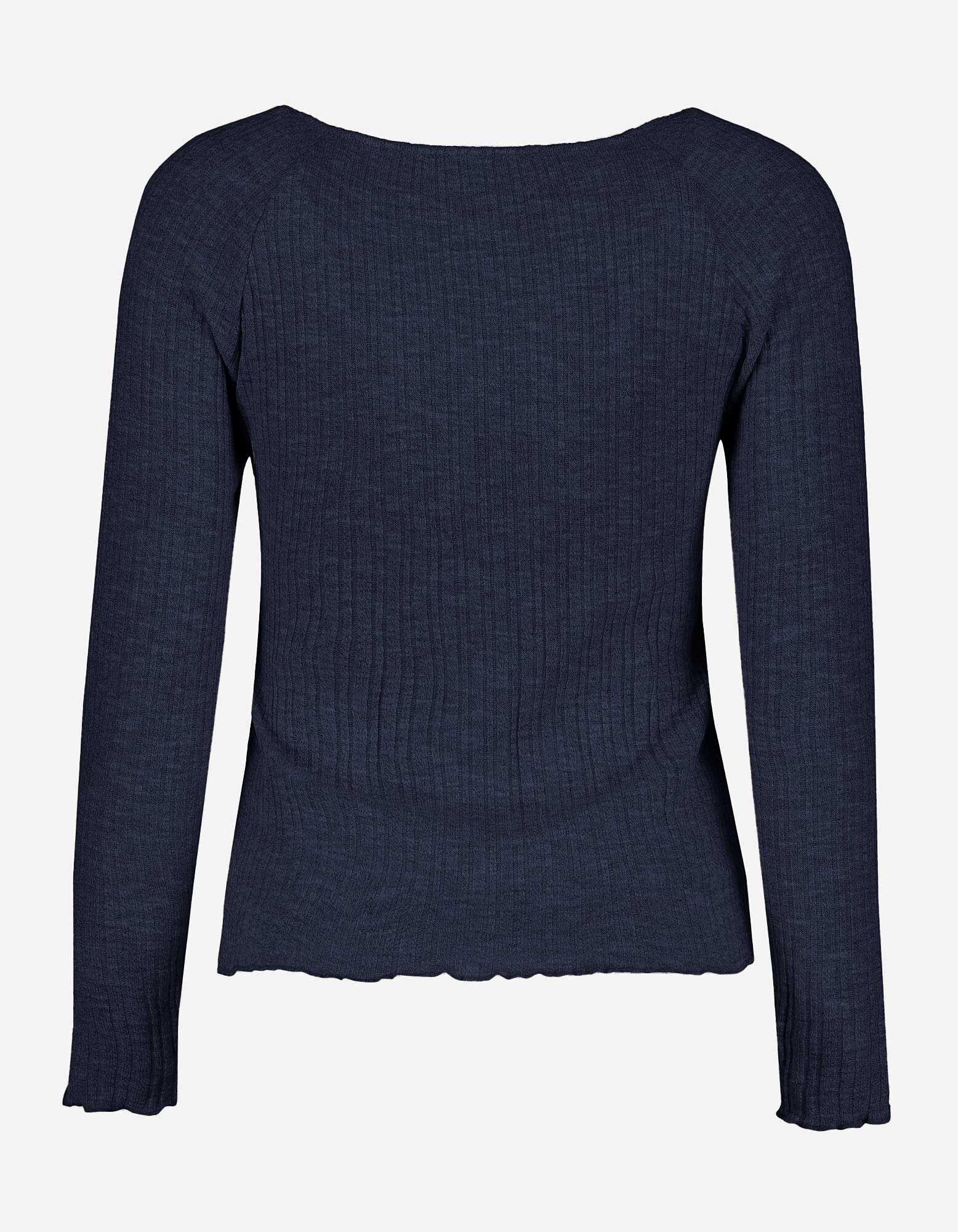 Longsleeve - Viscosemix - donkerblauw