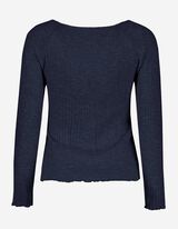 Longsleeve - Viscosemix - donkerblauw