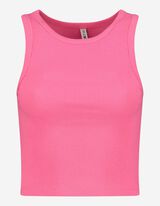 Top cropped - Coste sottili - rosa fucsia