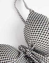 Bikinový vrchný diel - Detail zauzlenia - cierna