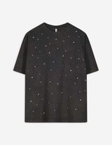 T-Shirt - Nietenbesatz - dunkelgrau