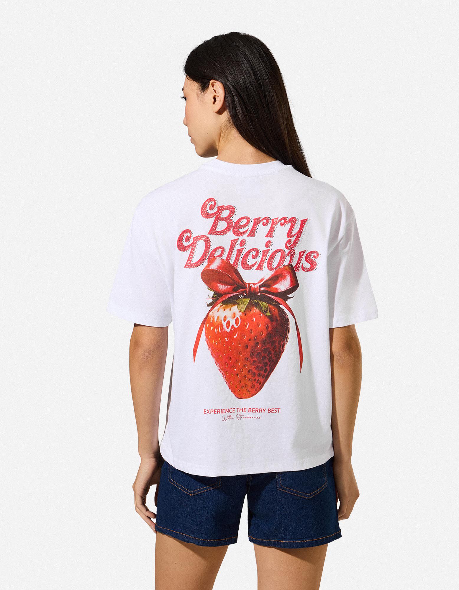 T-Shirt - Print - Wei&szlig;