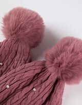 Šál - Ozdobné perly - fialovy