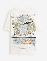 T-shirt - Dos imprim&eacute; - blanc