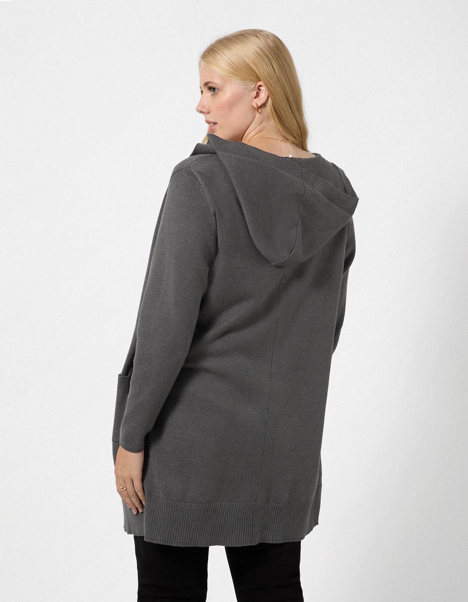 Cardigan - Monocrom - Gri &icirc;nchis