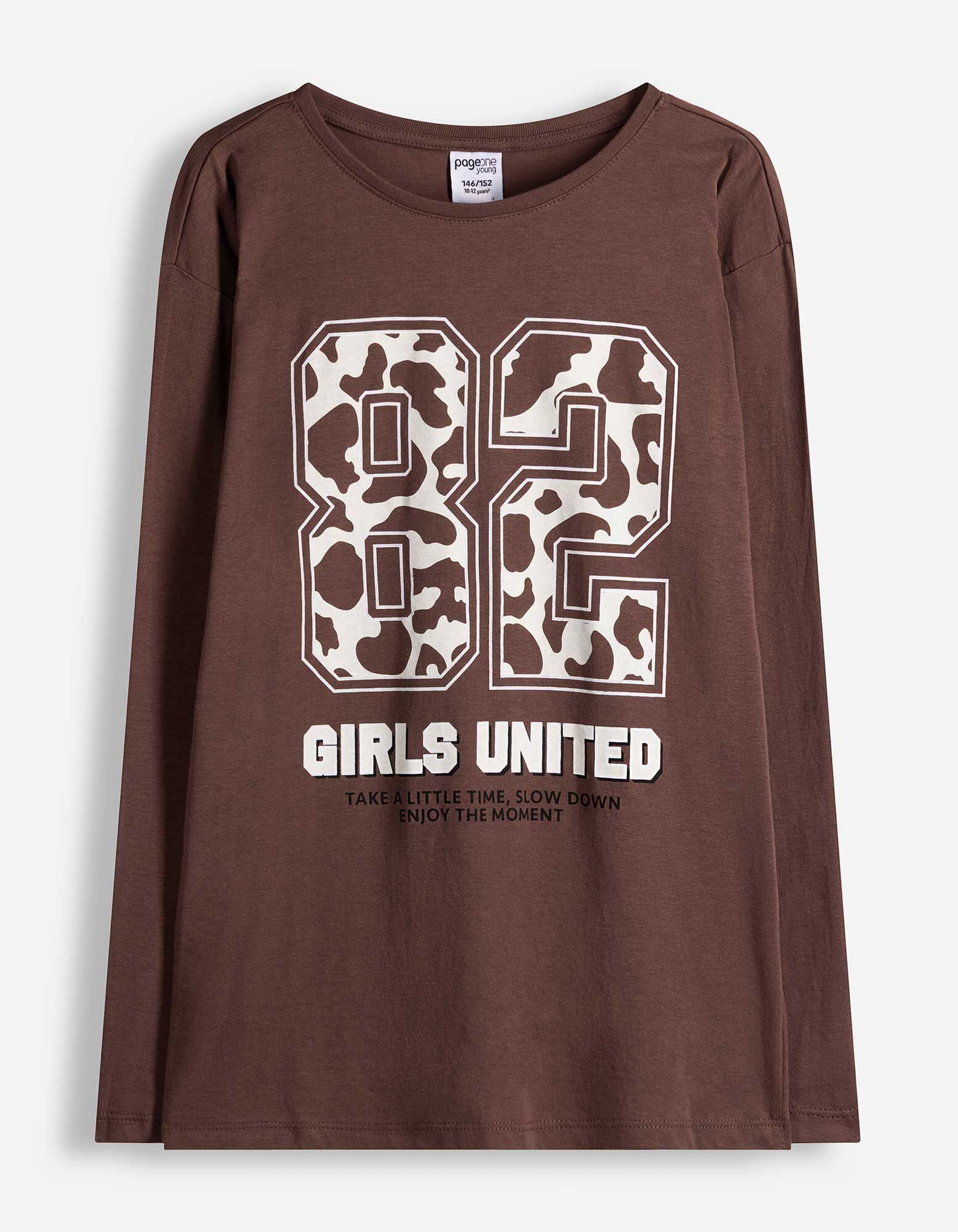Longsleeve - Voorkantprint - bruin