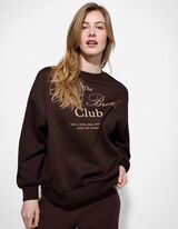 Sweatshirt - Frontprint - dunkelbraun