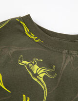 Mešavina printova - tamno-zelena