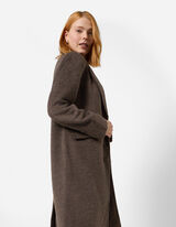 Mantel - Wol look - bruin