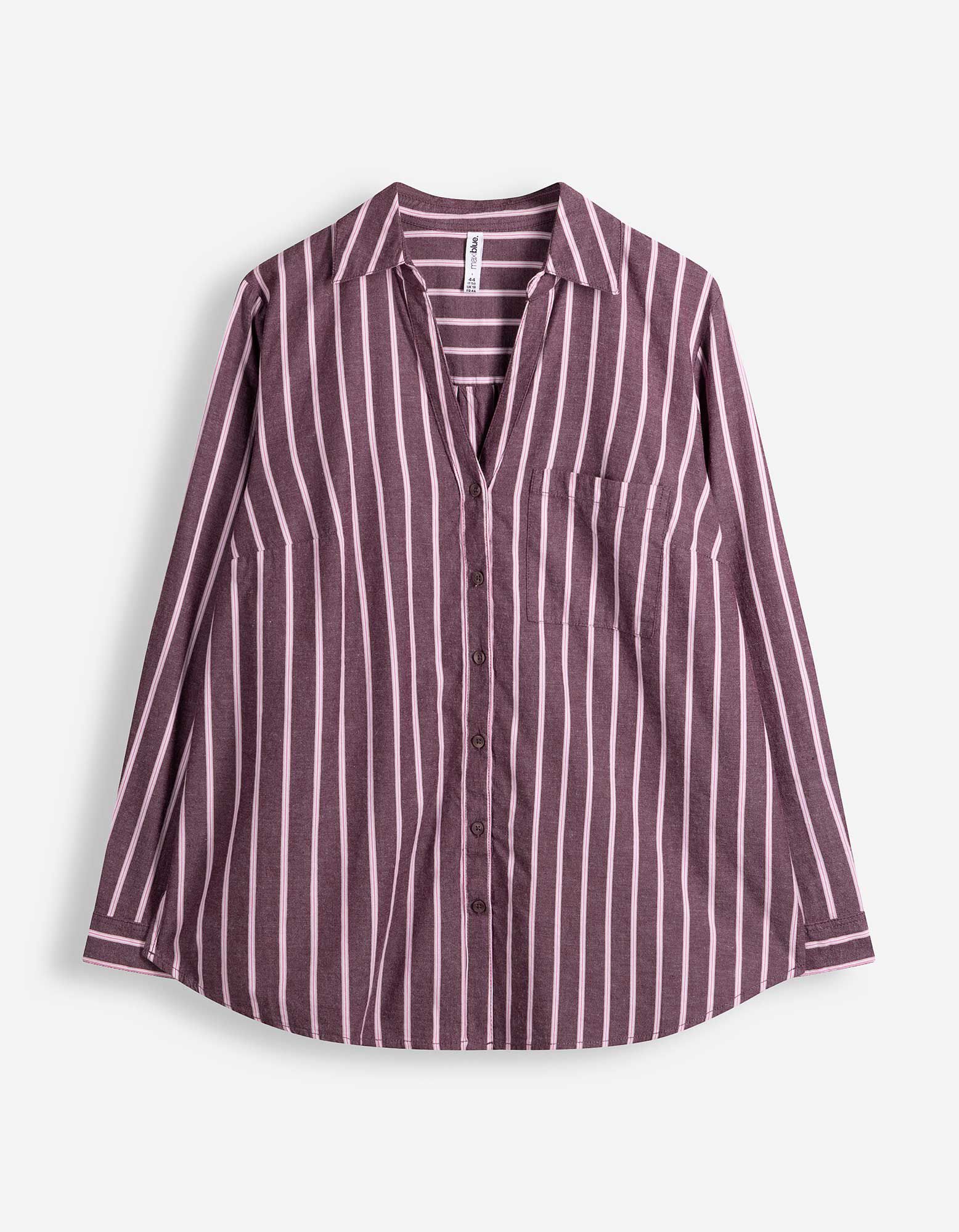 Overhemdblouse - Katoen - Paars