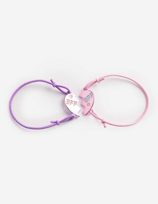 Freunschaftsarmband - Metallic-Details - Pink