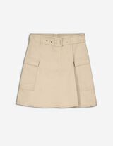 Minigonna - Effetto incrociato - beige