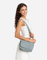 Borsa a tracolla - Similpelle - turchese