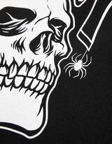 Tričko s dlhými rukávmi - Predná potlač - cierna