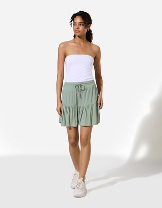Skort - Effen - Petrolblauw