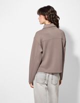 Sweatjacke - Modal-Anteil - braun