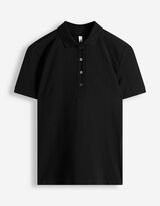 Poloshirt - Polokragen - Schwarz