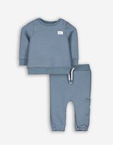 Sweatshirt és nadrág szett - Felvarró - turkiz