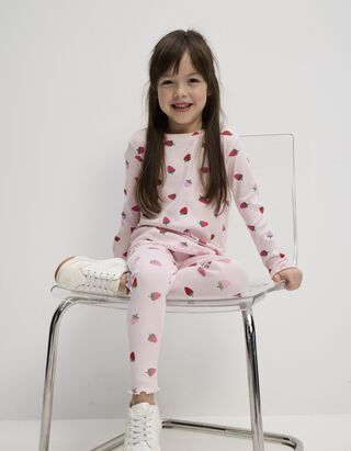 Leggings - Gerippt - rosa