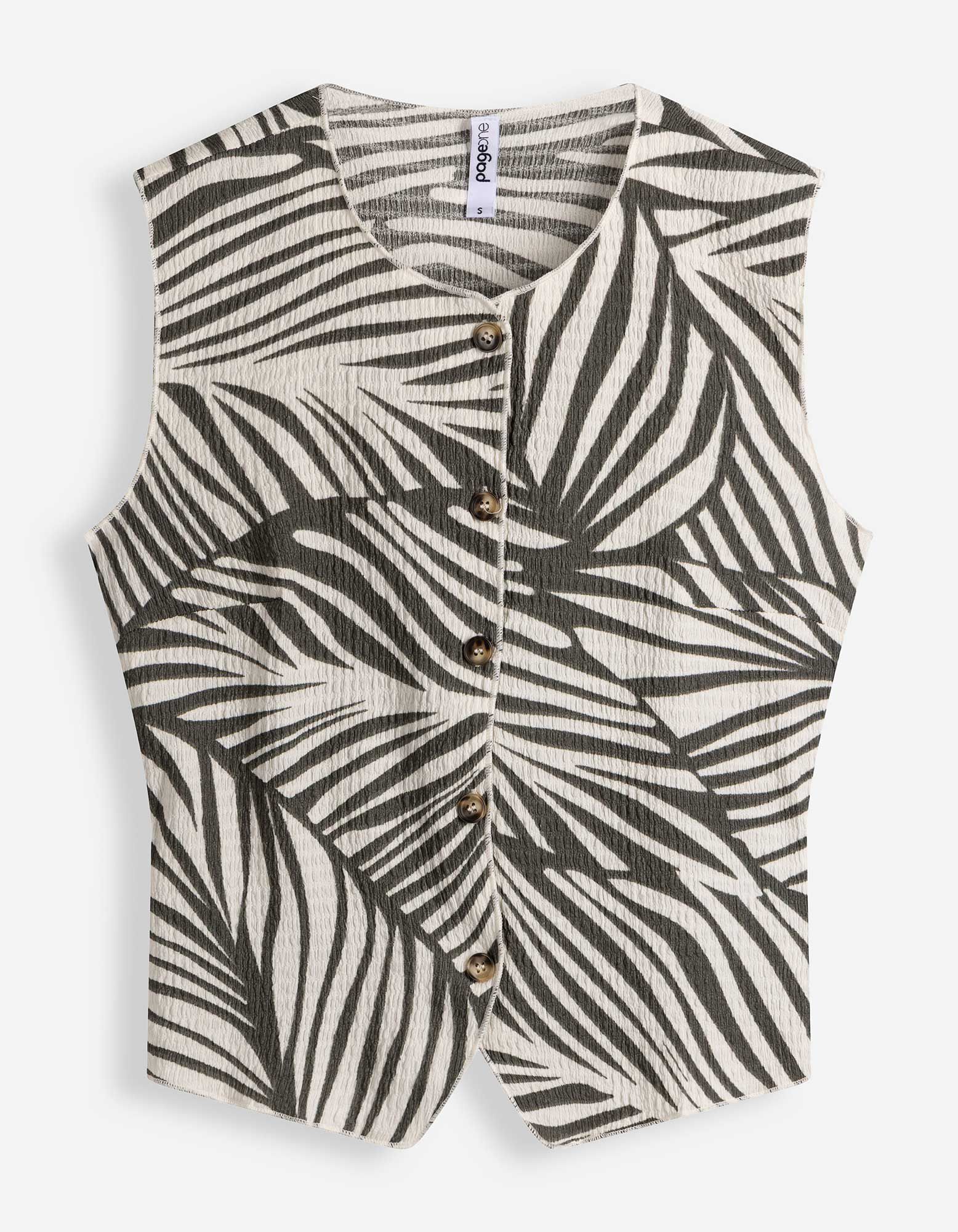 Top - Allover-Print - Off-White
