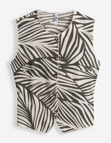 Top - Allover-Print - Off-White