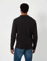 Strickjacke - Rei&szlig;verschluss - Schwarz