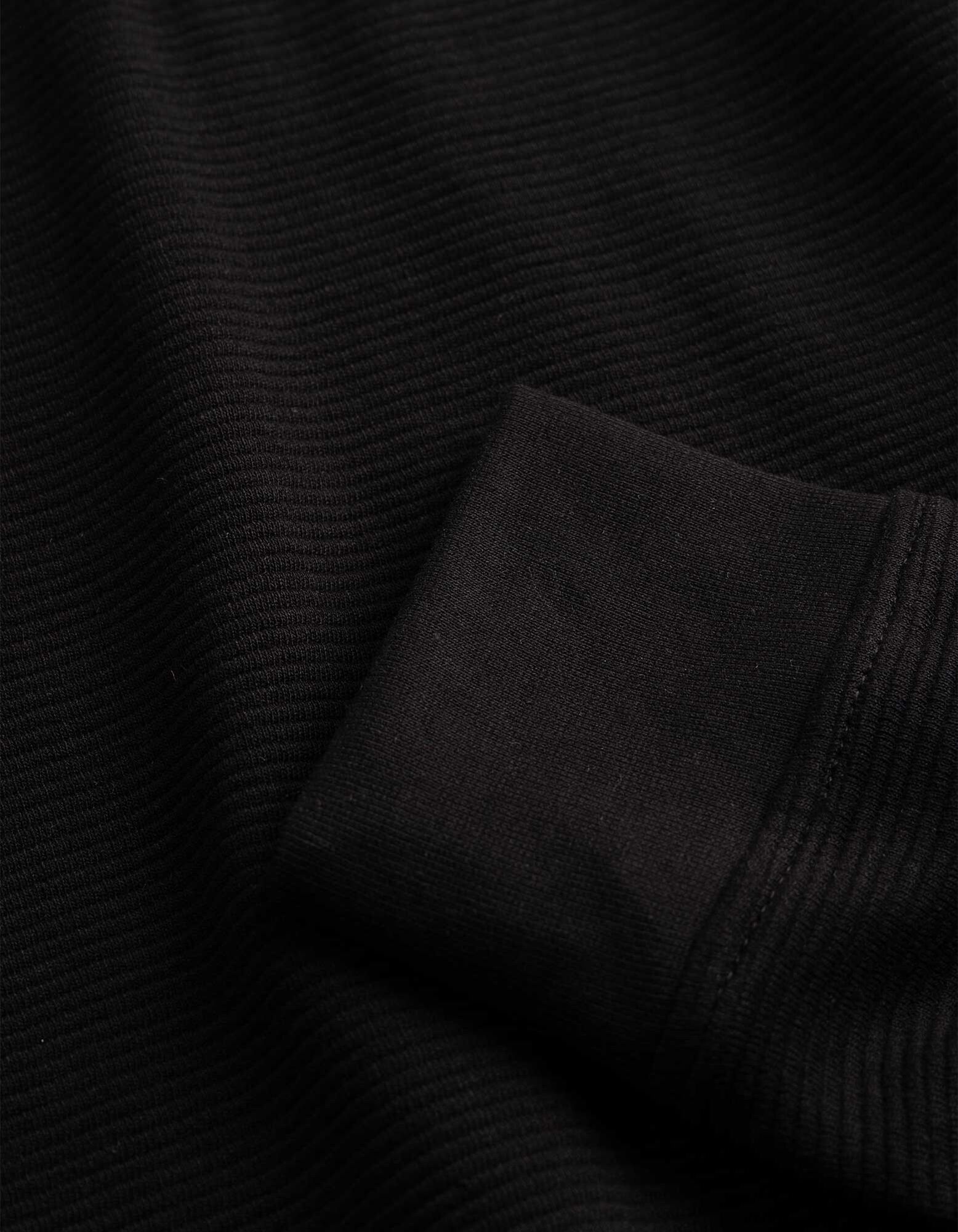 Langarmshirt - Oversized Fit - Schwarz