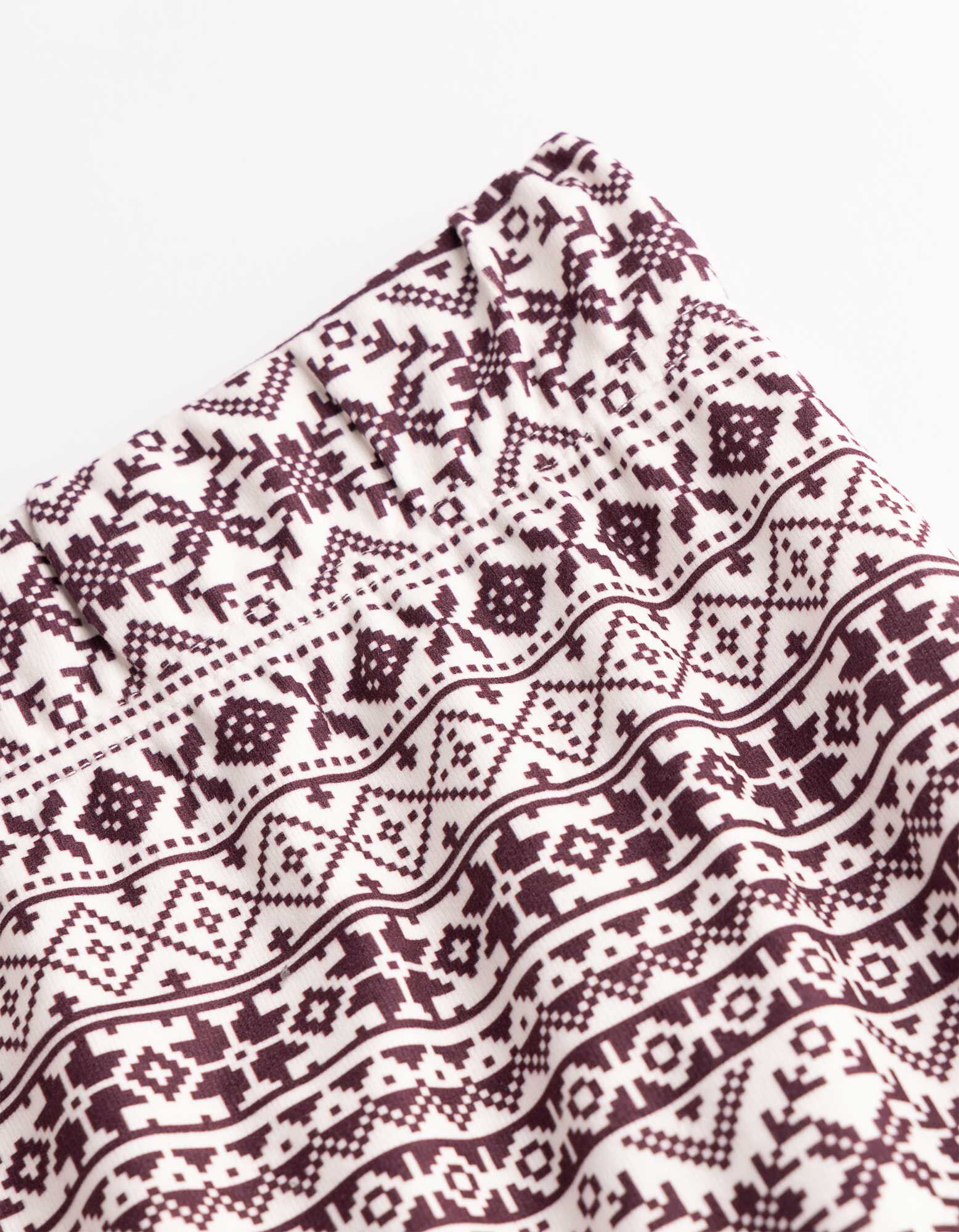 Pyjamahose - gemustert - Off-White