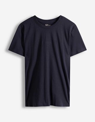 T-shirt - Effen - donkerblauw