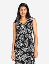 Robe maxi longueur - Encolure au dos - Noir