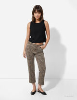 Top - Leinen-Mix - schwarz