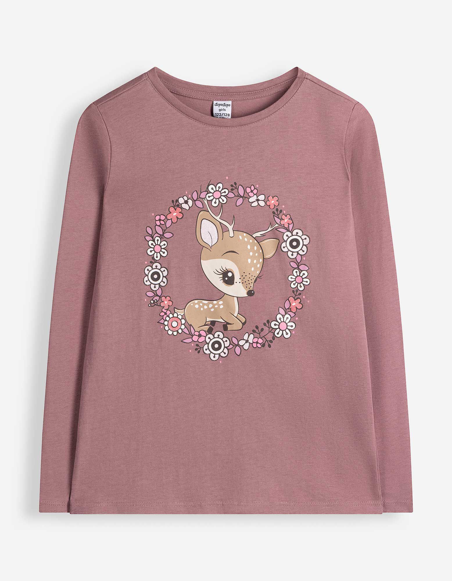 Langarmshirt - Print - Beere
