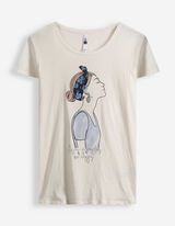 T-shirt - Glitterprint - wit