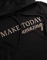 Langarmshirt - Messageprint - schwarz