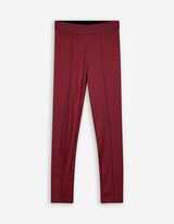 Leggings - Bundfalte - dunkelrot