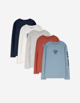 Langarmshirt - 5er-Pack