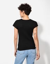 Strickshirt - Viskose-Mix - schwarz