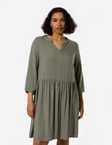 Kleid - Dreiviertel&auml;rmel - Gr&uuml;n