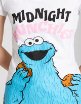 Komplet pidżamowy Koszulka i szorty - nadruk - bialy