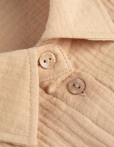 Bluză - Guler de cămașă - Bej