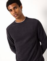 Langarmshirt - Double-Layer-Look - Dunkelgrau