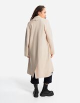 Pikk kardigan - peale&otilde;mmeldud taskud - valge