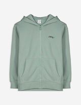 Sweatjacke - Oversized Fit - grün