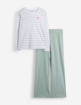 Pyjama set van shirt en broek - Strepen - Veelkleurig