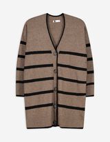 Longcardigan - V-Ausschnitt - dunkelgrau