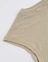 Marškinėliai su petnešėlėmis - Su paveikslėliais - smelio spalvos