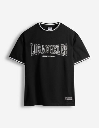 T-Shirt - Mesh - schwarz