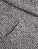 Lang vest - Ribtricot - grijs