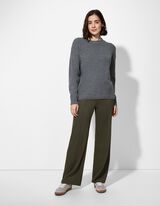 Pantaloni - Detalii metalice - Verde inchis