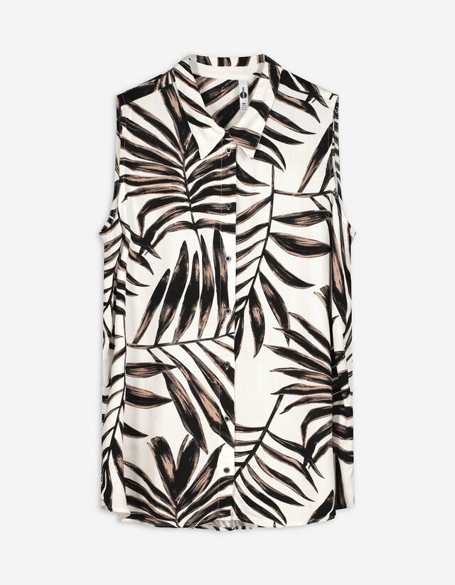 blousetop - Print all-over - wit